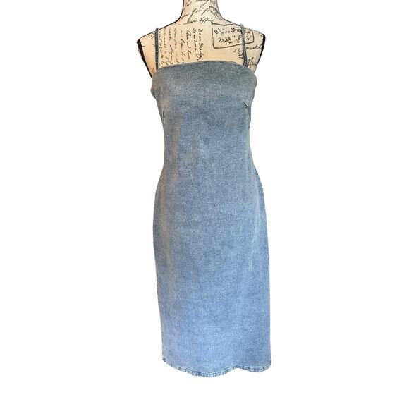 Rag & Bone Denim Midi Dress Size 10 - Picture 2 of 12